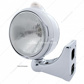 Chrome Guide 682-C Headlight H4 & Dual Mode LED Signal - Clear Lens