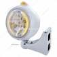 Chrome Guide 682-C Headlight H4 With Amber LED & Dual Mode LED Signal - Amber Lens