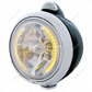 Black Guide 682-C Headlight H4 With Amber LED & Dual Mode LED Signal - Clear Lens