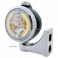 Black Guide 682-C Headlight H4 With Amber LED & Dual Mode LED Signal - Clear Lens