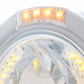 Stainless Steel Bullet Half Moon Headlight H4 With Amber LED & Signal
