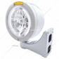 Stainless Steel Bullet Half Moon Headlight H4 With White LED & Dual Mode LED Signal-Amber Lens