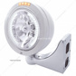 Stainless Steel Bullet Classic Headlight H4 With White LED & Dual Mode LED Signal-Clear Lens