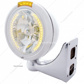 Chrome Classic Headlight H4 With 34 Amber LED & Dual Mode LED Signal - Amber Lens