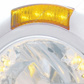 Chrome Classic Headlight H4 With 34 Amber LED & LED Signal - Amber Lens