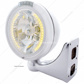 Chrome Classic Headlight H4 With 34 Amber LED & LED Signal - Clear Lens