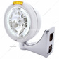 Chrome Classic Headlight H4 With 34 White LED & Dual Mode LED Signal - Amber Lens