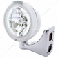 Chrome Classic Headlight H4 With 34 White LED & Dual Mode LED Signal - Clear Lens
