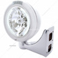 Chrome Classic Headlight H4 With 34 White LED & Signal - Clear Lens