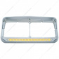 Rectangular Dual Headlight Bezel With Visor And LED Sequential Light Bar (Driver) - Amber LED/Clear Lens