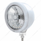 Chrome Classic Headlight H4 Bulb With 6 Amber LED