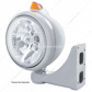 Stainless Steel Guide 682-C Headlight H4 With White LED & Original Style LED Signal - Amber Lens