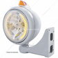 Chrome Guide 682-C Headlight H4 With Amber LED & Original Style LED Signal - Amber Lens