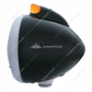 Black Guide 682-C Headlight No Bulb With Original Style LED Signal - Amber Lens