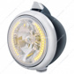 Black Guide 682-C Headlight H4 With 34 Amber LED & Original Style LED Signal-Clear Lens