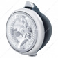 Black Guide 682-C Headlight H4 With White LED & Original Style LED Signal - Clear Lens