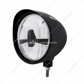 Black "Billet" Style Groove Headlight With Visor 5 LED Bulb - Blackout