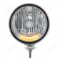 Chrome Kingbee Style Headlight Housing & 9007 Bulb With 6 Amber LED
