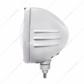 Stainless Steel Classic Embossed Stripe Headlight 5 LED Bulb & Dual Mode LED Signal