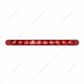 10 LED 9" Split Turn Function Light Bar With Bezel - Red LED/Red Lens