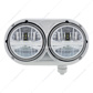 Headlight Assembly With 304 SS Housing & LED Headlights With Chrome Inner Bar For Peterbilt 359 - Passenger
