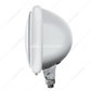 Chrome 5-3/4" Motorcycle Headlight 8 LED Bulb With Silver Bar