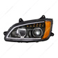 Black Full LED Projection Headlight With Turn Signal & Position Light Bar For 2008-2017 Kenworth T660 - Driver