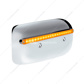 19 LED Rear Headlight Housing Cover For 2008-2023 Peterbilt 389 (Driver)-Amber LED/Lens