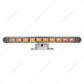 Chrome 10 LED Light Bar With 180 Degree Swivel Base - Dual Function Amber LED/Clear Lens