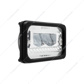 ULTRALIT - Heated 4" X 6" LED Headlight With Glass Lens & Aluminum Housing - High Beam - Chrome