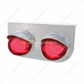 SS Light Bracket With 2X 9 LED Dual Function Watermelon GloLight & Visors -Red LED & Lens