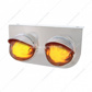 SS Light Bracket With 2X 9 LED Dual Function Watermelon GloLight & Visors -Amber LED/ Clear Lens
