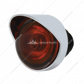 SS Front Air Cleaner Bracket With 26X 3 LED 3/4" Mini Lights & Visors For Peterbilt-Amber LED & Lens