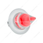 4 LED Dual Function 3/4" Mini Spike Light With SS Bezel (Clearance/Marker) - Red LED/Clear Lens