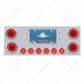 SS Rear Center Panel With 4X 21 LED 4" GloLight & 6X 6 LED 2" GloLight & Bezels -Red LED & Lens