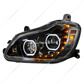 Black 10 LED Headlight For 2013-2021 Kenworth T680 - Driver Side