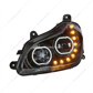 Black 10 LED Headlight For 2013-2021 Kenworth T680 - Driver Side
