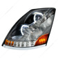 Chrome 10 LED Headlight For 2003-2017 Volvo VN/VNL - Driver Side