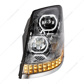 Black 10 LED Headlight For 2003-2017 Volvo VN/VNL - Driver Side