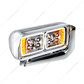 10 High Power LED "Chrome" Projection Headlight Assembly With Mounting Arm - Passenger Side