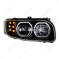High Power 10 LED Blackout Headlight With 6 LED Turn & 100 LED Halo For 2008-2023 Peterbilt 389- Passenger