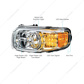 Chrome LED Headlight With LED Turn & Position Light Bar For Peterbilt 388(2008-2015) & 389(2008-2023)- Passeng