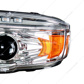 Chrome Projection Headlight With LED Turn & DRL For Peterbilt 389 (2008-2023) & 388 (2008-2015)- Driver