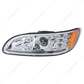 Chrome Projection Headlight With LED Turn & Position Light for 2005-2015 Peterbilt 386- Driver