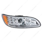 Chrome Projection Headlight With LED Turn & Position Light for 2005-2015 Peterbilt 386- Passenger