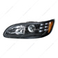 "Blackout" Projection Headlight With LED Turn & Position Light for 2005-2015 Peterbilt 386- Driver