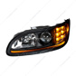 "Blackout" Projection Headlight With LED Turn & Position Light for 2005-2015 Peterbilt 386- Driver