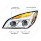 Chrome LED Projection Headlight With LED Position Light For 2018-2024 Freightliner Cascadia - Driver