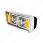 10 High Power LED "Chrome" Projection Headlight With LED Turn Signal & Position Light Bar - Driver