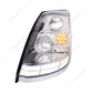 Chrome LED Headlight With Dual Color LED Light Bars For 2003-2017 Volvo VN/VNL - Driver